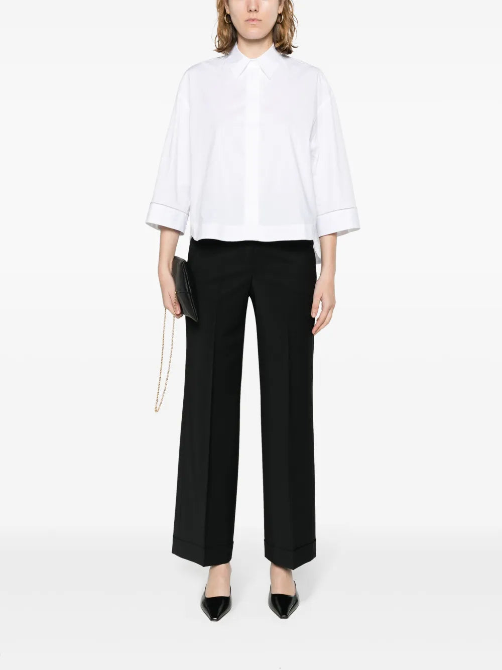 Patch-Detail Tailored Trousers