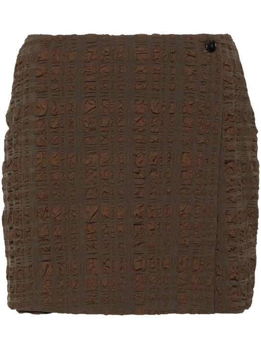 Layered Seersucker Shorts