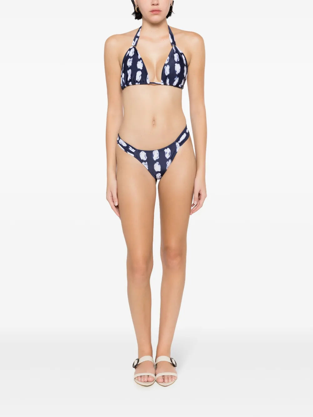 Maritma-Print Bikini Bottoms