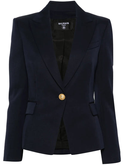 Single-Breasted Wool Blazer