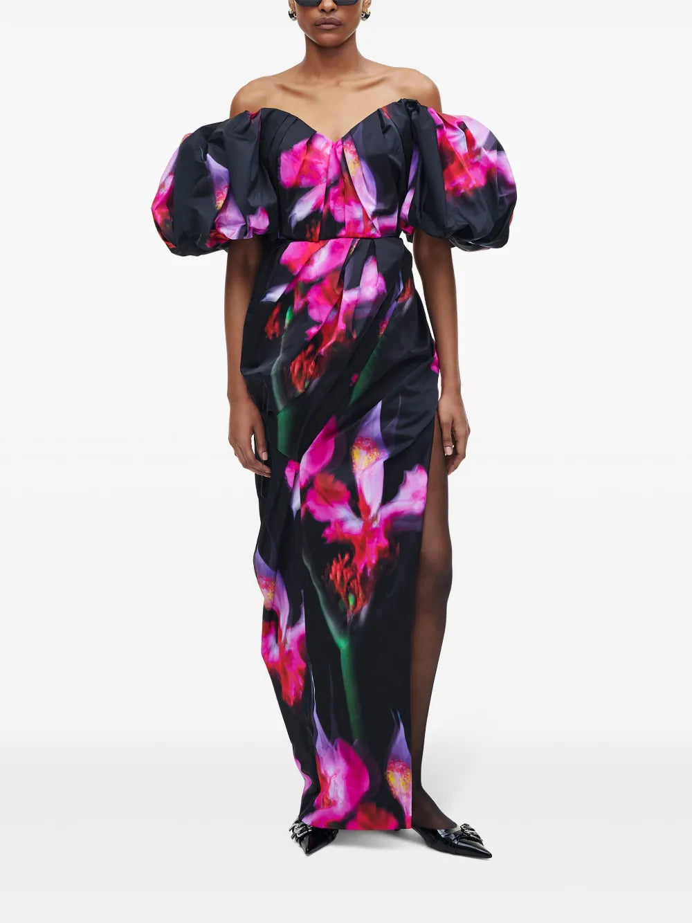 Future Floral-Print Strapless Gown