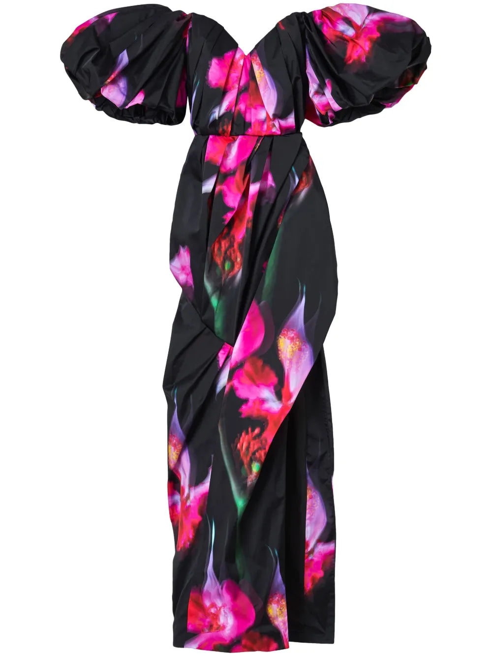 Future Floral-Print Strapless Gown