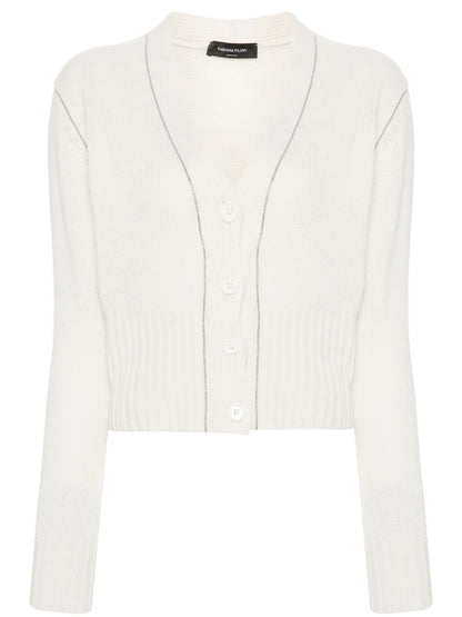 Bead-Embellished Cashmere Cardigan
