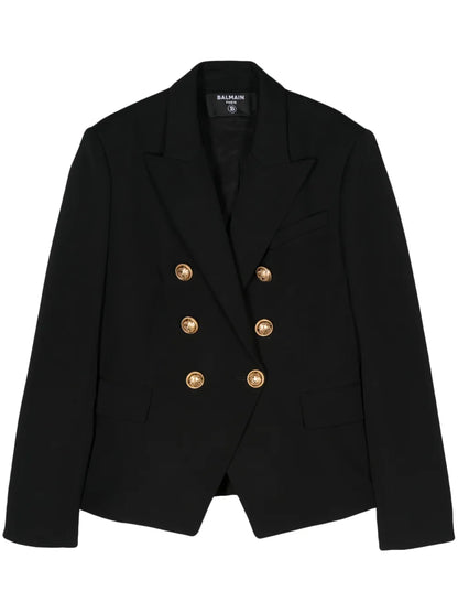 6-Button Double-Breasted Wool Blazer
