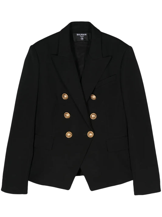 6-Button Double-Breasted Wool Blazer
