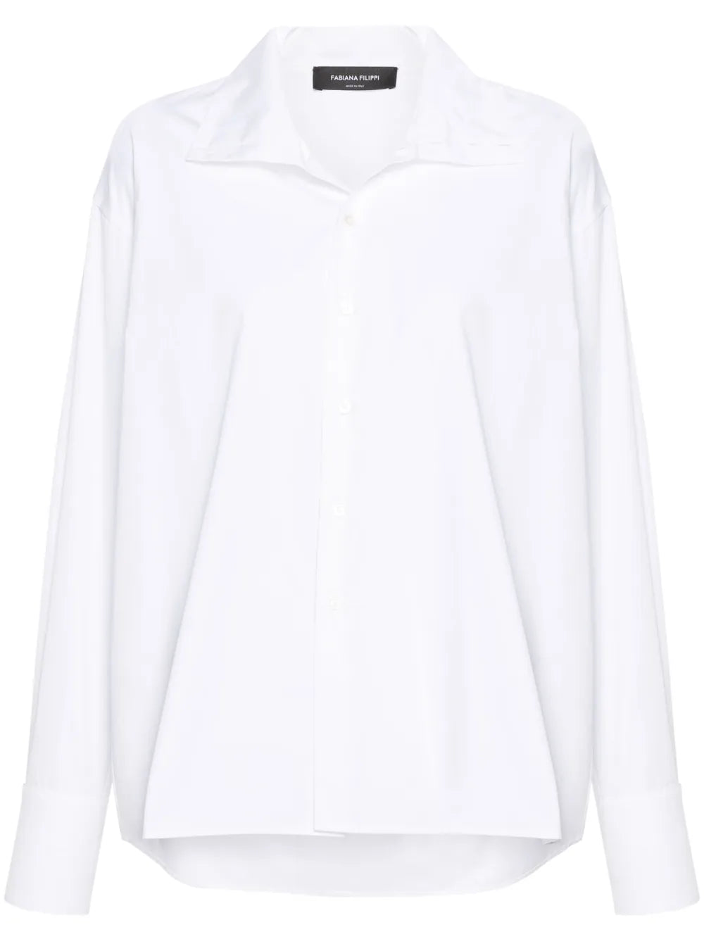 High-Neck Poplin Shirt