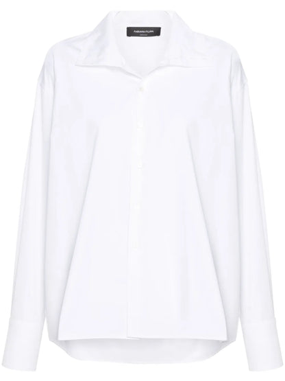 High-Neck Poplin Shirt
