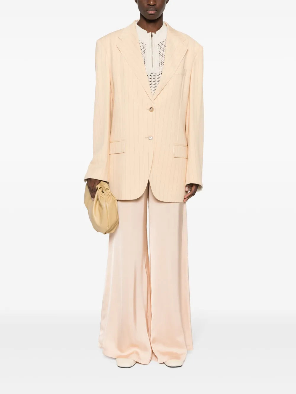 Wide-Leg Satin Trousers