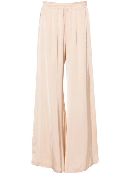Wide-Leg Satin Trousers