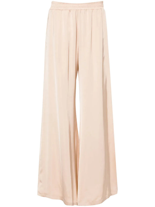 Wide-Leg Satin Trousers