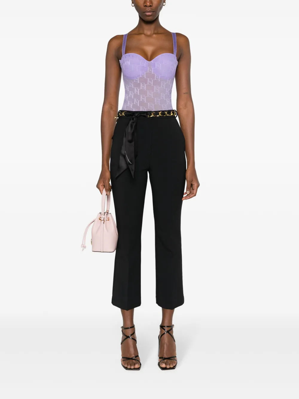 Belted Cropped Trousers