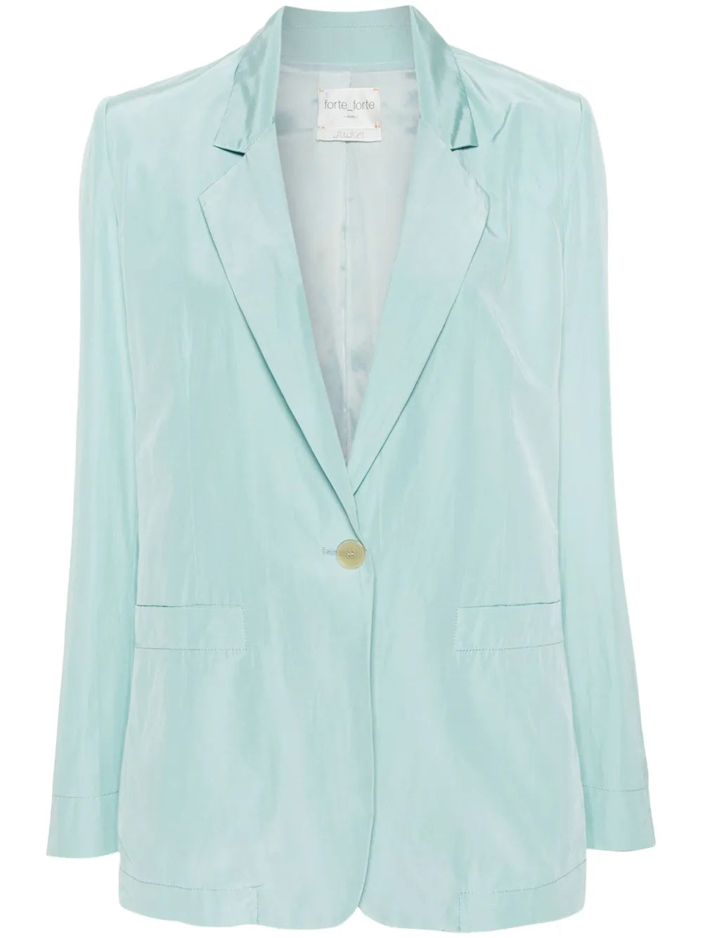 Single-Breasted Satin Blazer