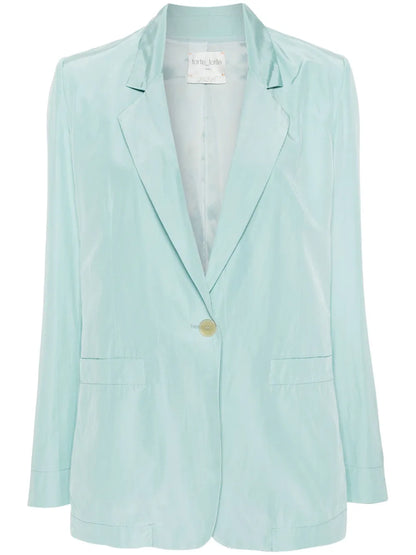Single-Breasted Satin Blazer