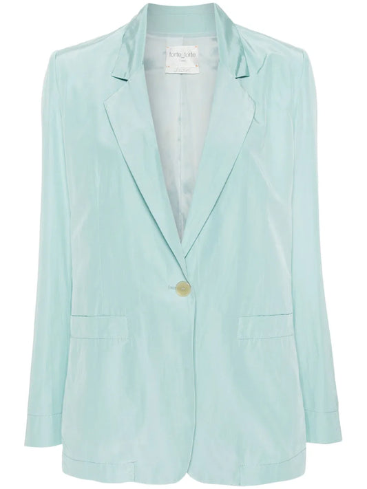 Single-Breasted Satin Blazer
