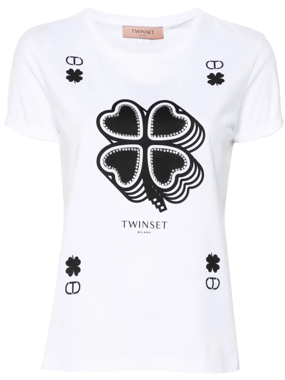 Clover-Print Cotton T-Shirt