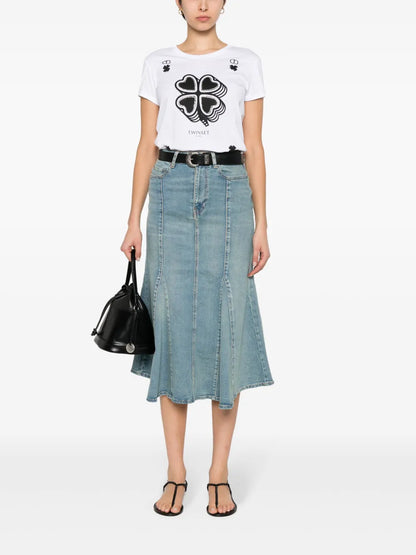 Clover-Print Cotton T-Shirt