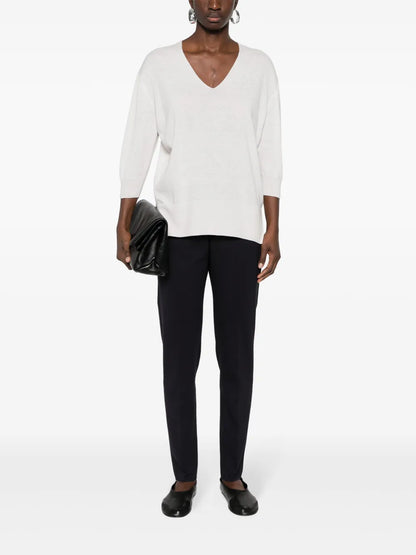 Knitted V-Neck Top