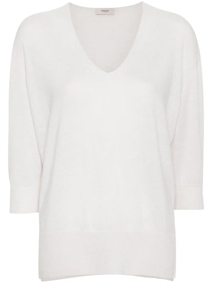 Knitted V-Neck Top