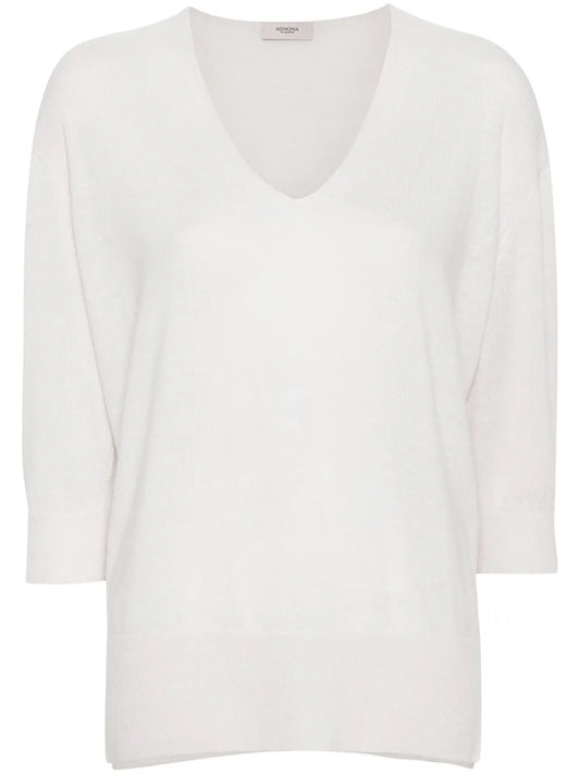 Knitted V-Neck Top