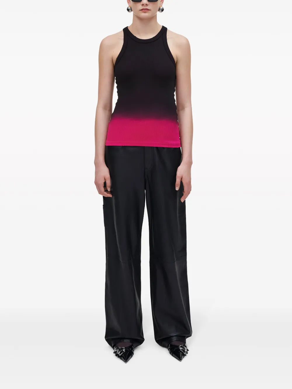 Grunge Spray-Effect Tank Top