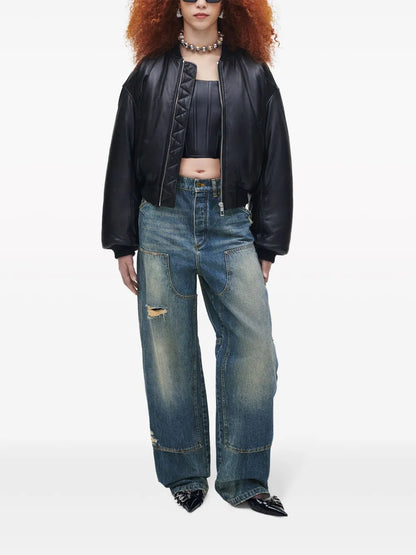 Leather Bomber Jacket