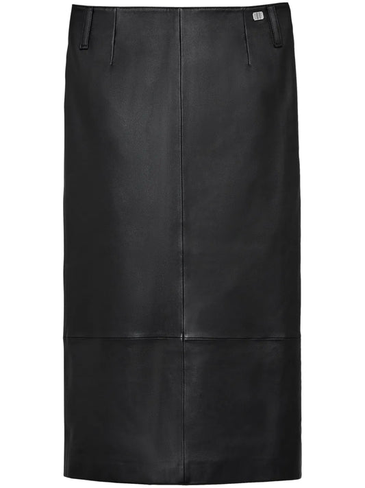 Leather Midi Skirt