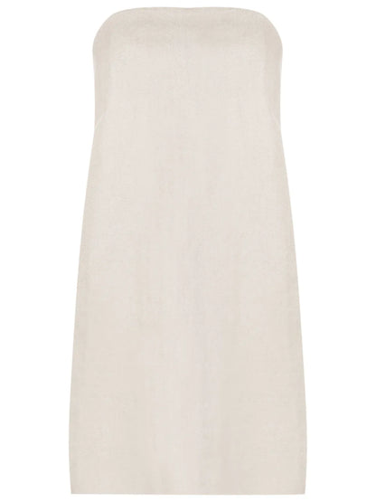 Strapless Linen Minidress
