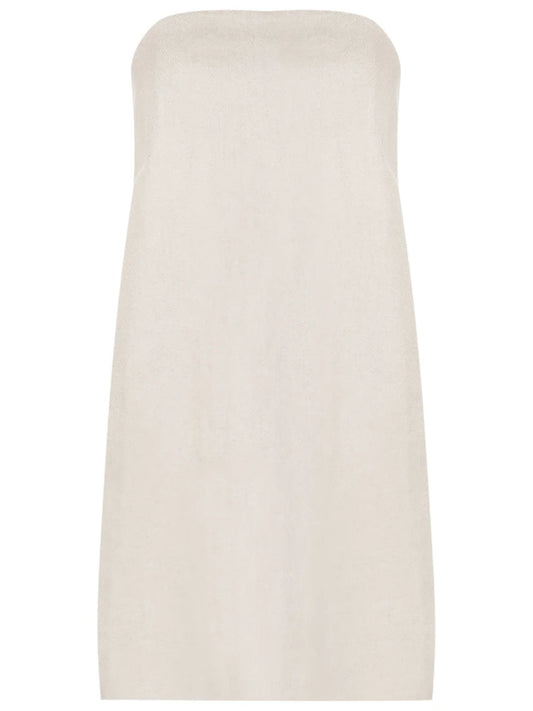 Strapless Linen Minidress