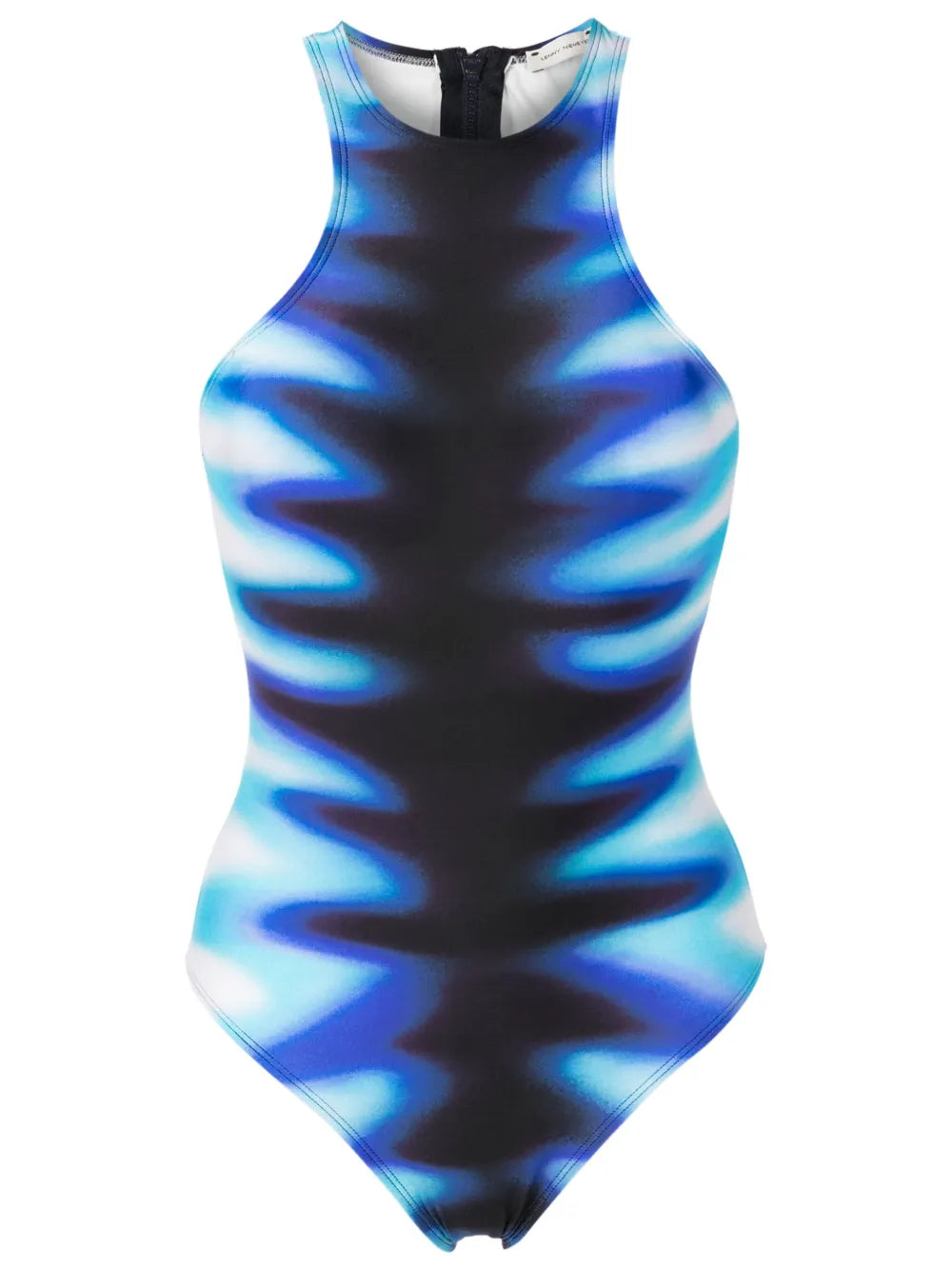 Abstract-Print Halterneck Swimsuit