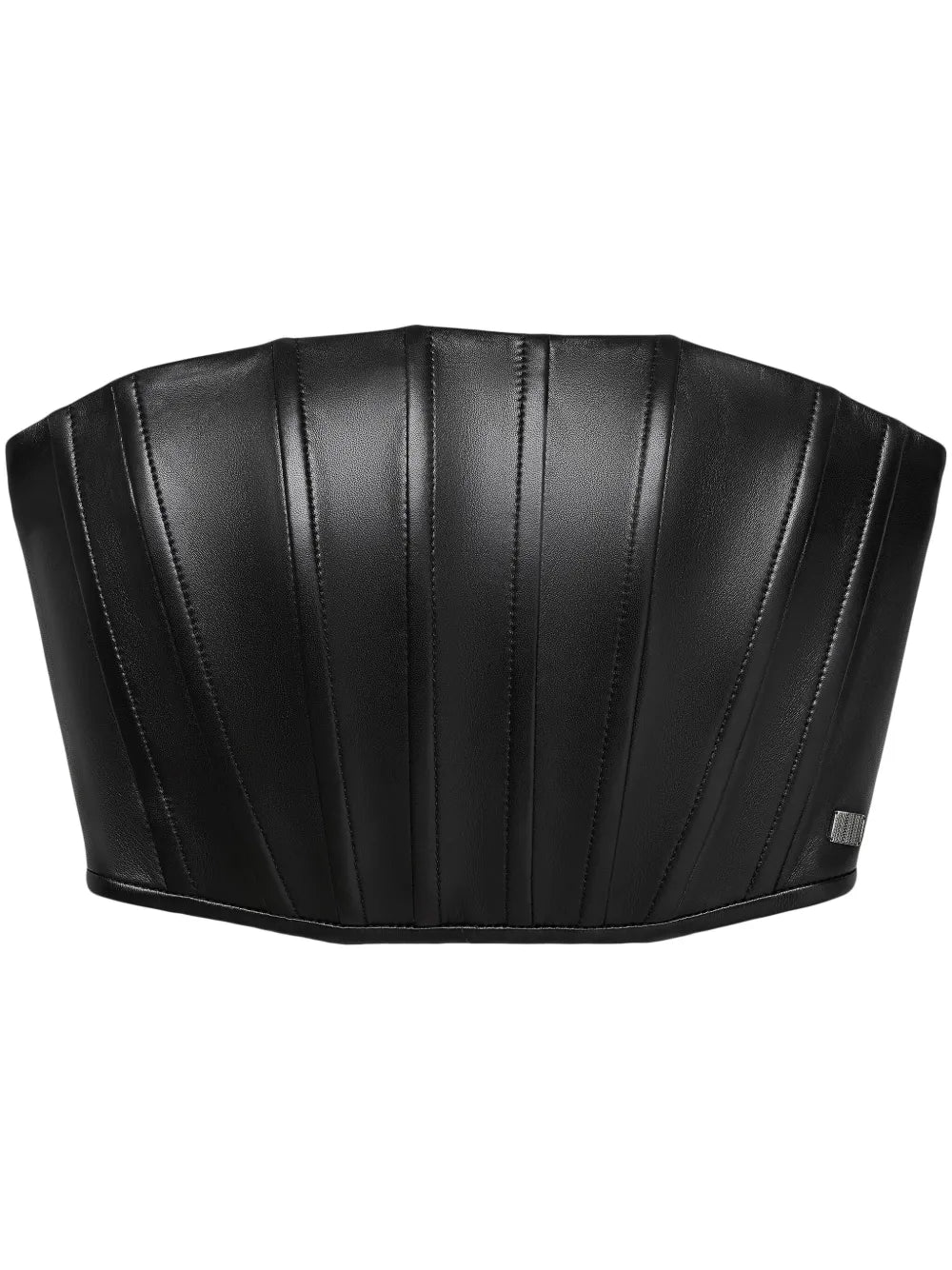 Strapless Leather Corset Top