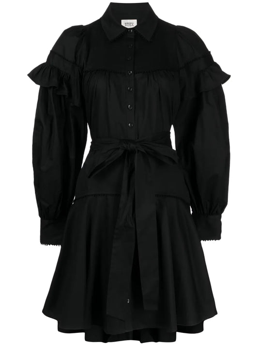 Disa Cotton Belted-Waist Minidress