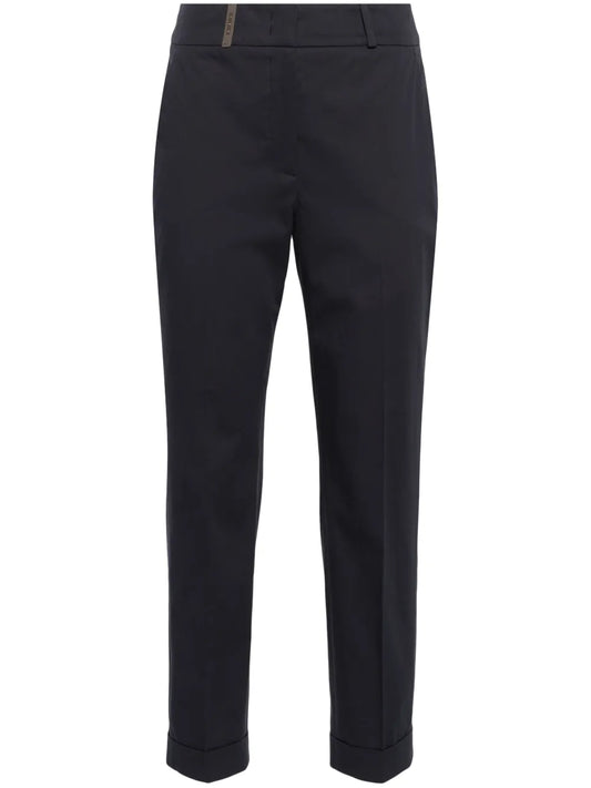 High-Waist Cropped Trousers