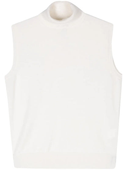 Funnel-Neck Knitted Top