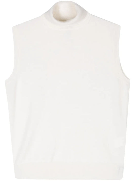 Funnel-Neck Knitted Top