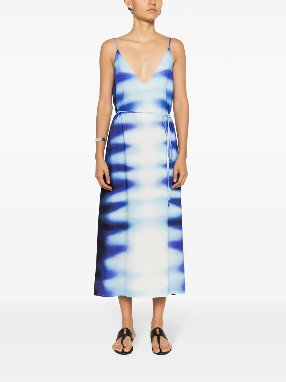 Abstract-Print Midi Dress