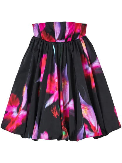 Future Floral-Print Bubble Minidress