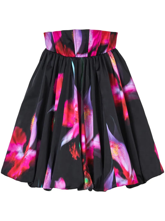 Future Floral-Print Bubble Minidress