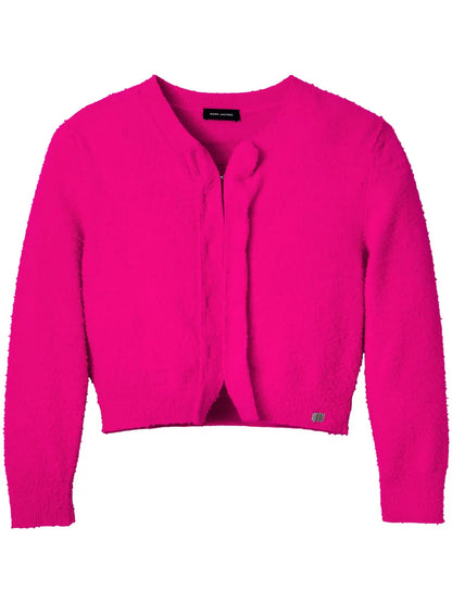 Pilled Cropped Wool Cardigan