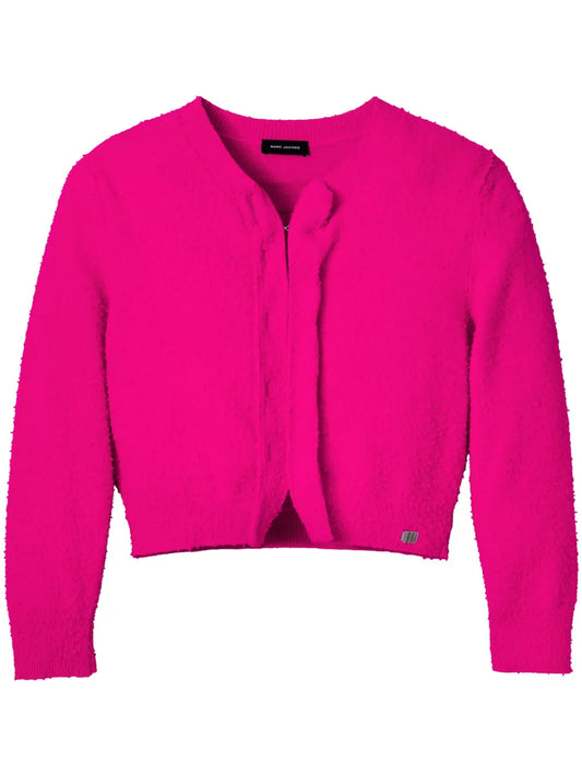 Pilled Cropped Wool Cardigan