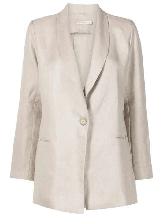 Single-Breasted Linen Blazer