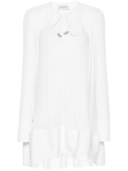 Pleated Mini Dress