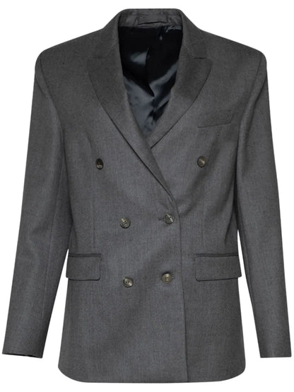 Double-Breasted Virgin Wool Blazer