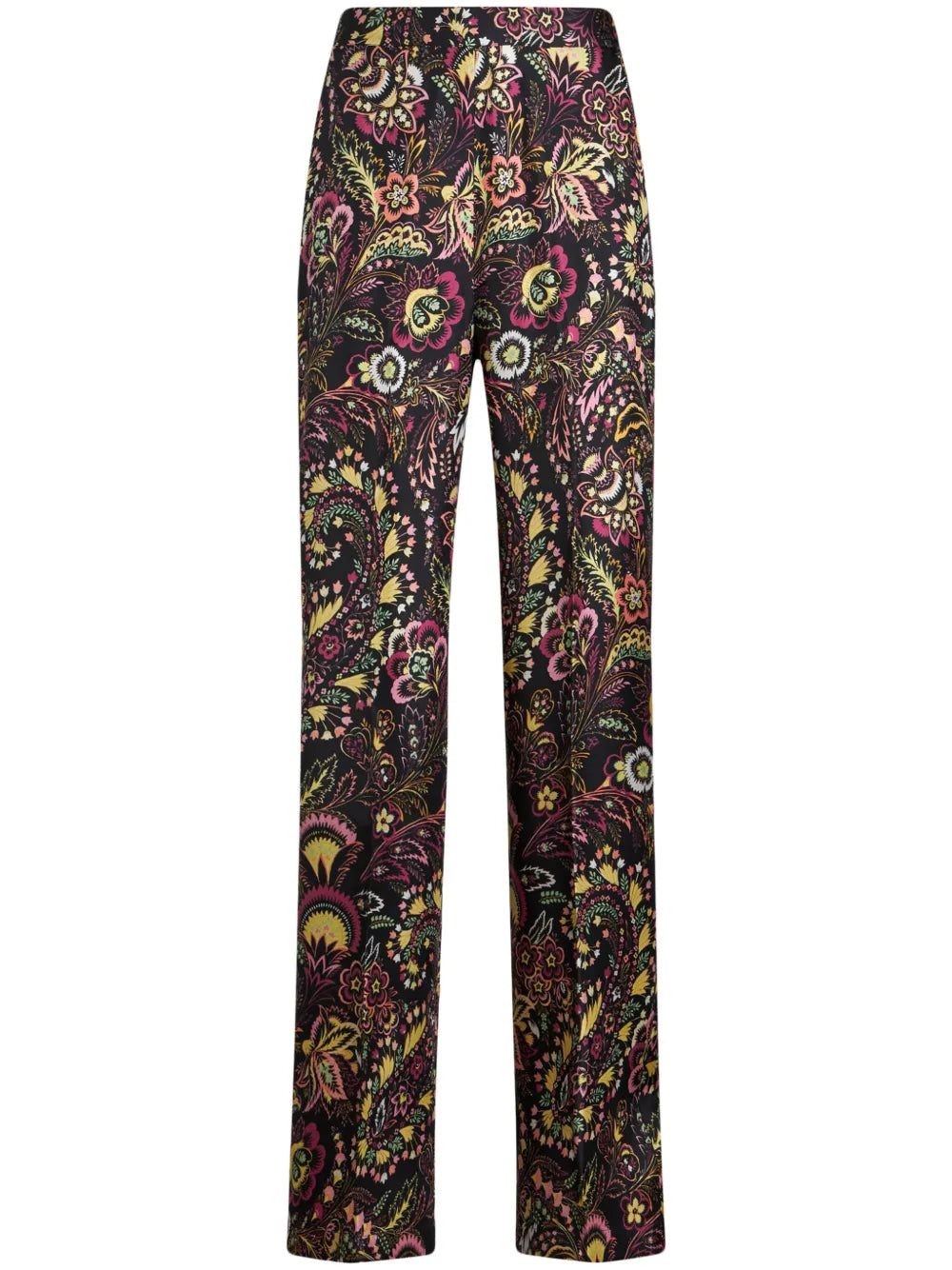 Twill-Print Straight-Legged Trousers