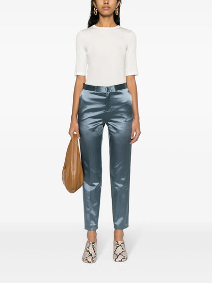 Cut-Out Fine-Ribbed Top