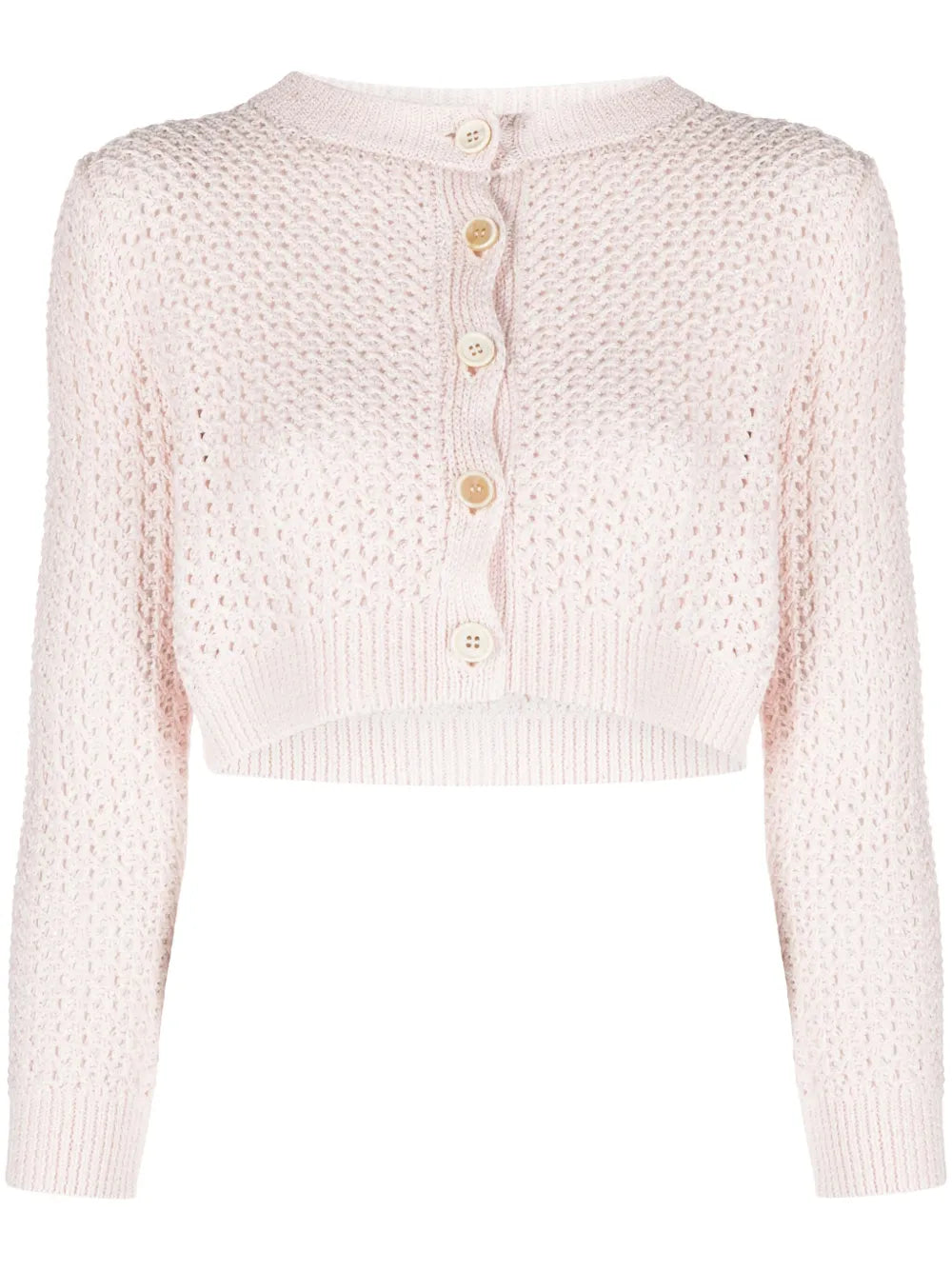 Sequin-Detail Open-Knit Cardigan