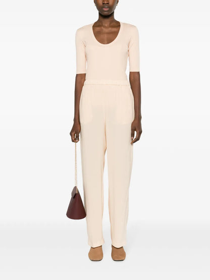 Beaded-Trim Stretch-Cotton Top