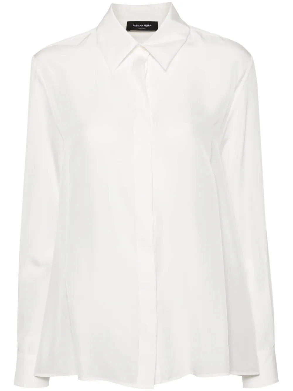 Long-Sleeve Silk Shirt