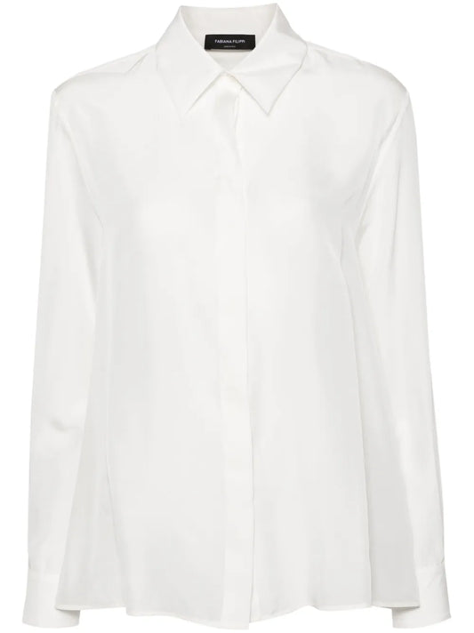 Long-Sleeve Silk Shirt