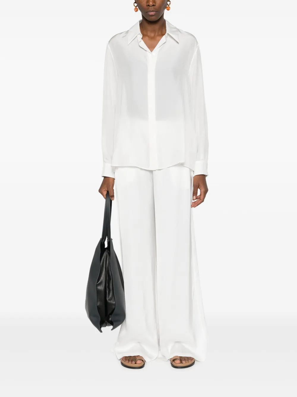 Long-Sleeve Silk Shirt
