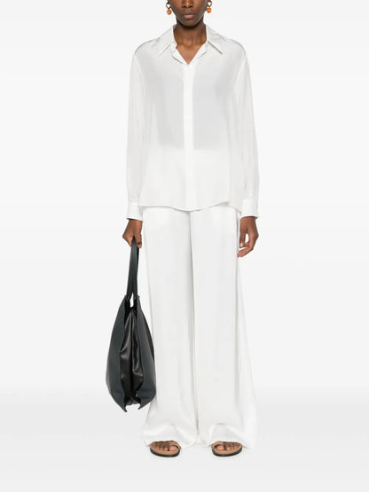 Long-Sleeve Silk Shirt